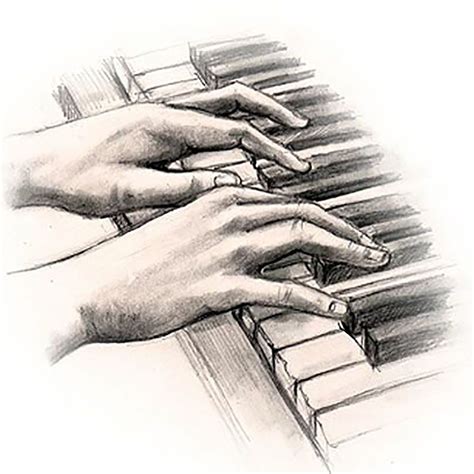 klavier spielen zeichnung
